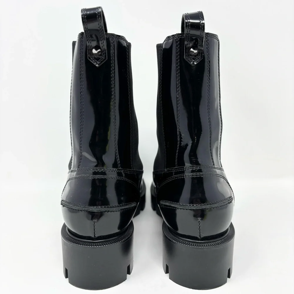 Christian Louboutin Montezu Chelsea Boots Black Brushed Leather Size 37 (US 7)